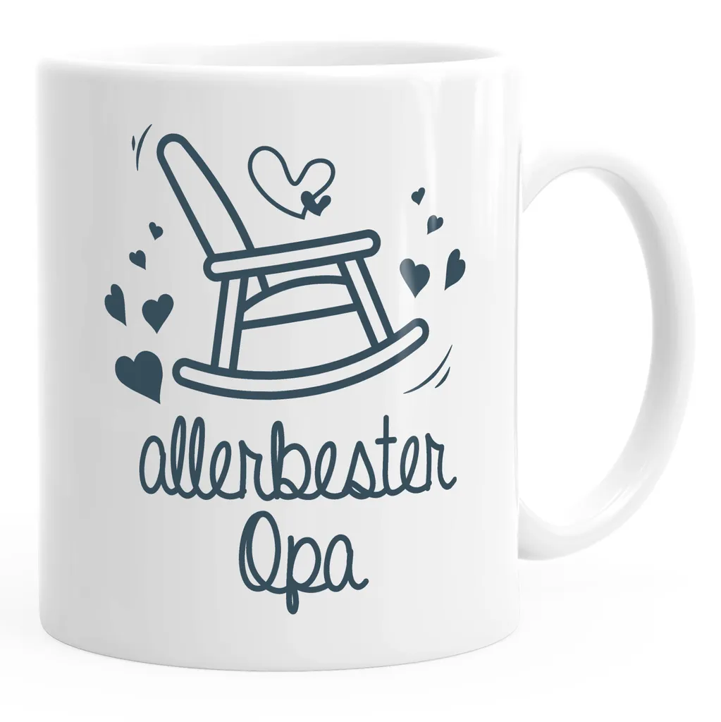 Kaffee-Tasse Allerbester Opa Geschenk-Tasse für Großvater Teetasse MoonWorks® weiß unisize